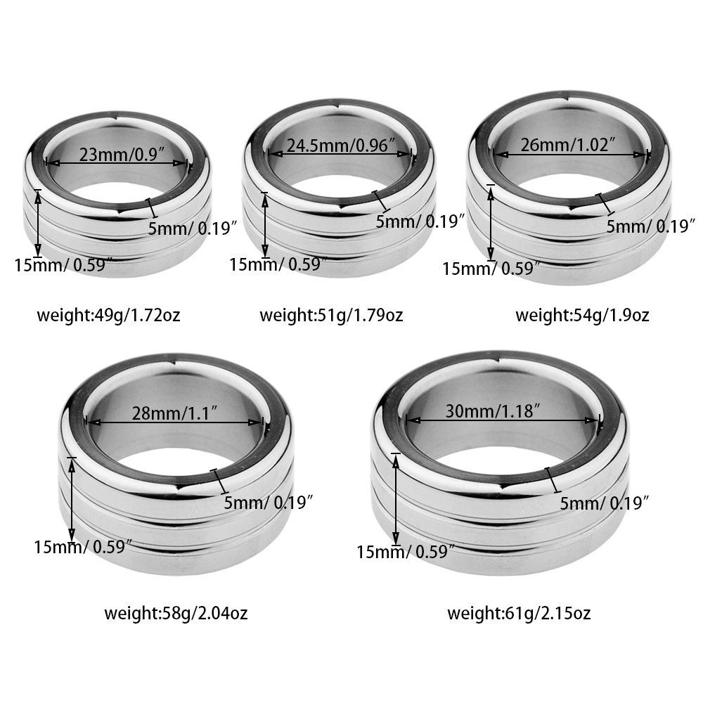 Metal Ring Horseshoe Ring Male Penis Restraint Exercise Non-Vibrative Lantern Ring Couple Resonance Groove Thumb Ring Penis Ring