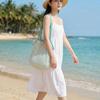 Leisure Summer Woven Shoulder Bag Large Capacity Fashion Nylon Mesh Tote Bag Simple Handbag Beach Handbag Vacation