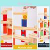 Hölzerne Kinder Lern-Stapel-Murmelbahn Bausteine mit visuellem Tracking für frühes Lernen