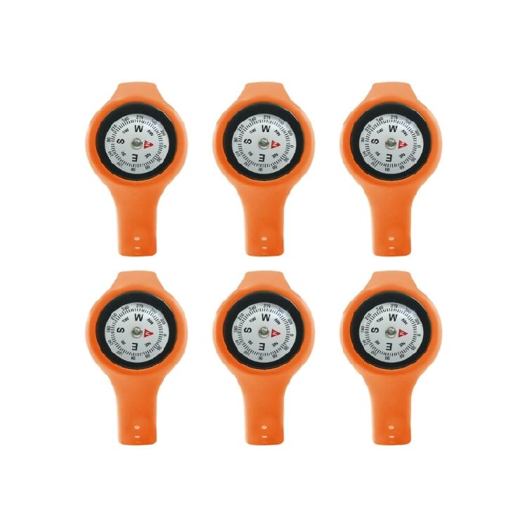 6Pcs Compacts Light Weight Student Compasses Watches High Precisions Navigation Tool Adjustable Strap Wearable Compasses