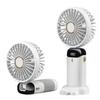 2025 N15 Foldable USB Charging Mini Handheld Fan with Digital Display & Aroma