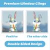 New 2026 Easter Cartoon Rabbit and Colored Eggs Window Clings - Electrostatic Stickers for Mall and Shop Glass Decorations