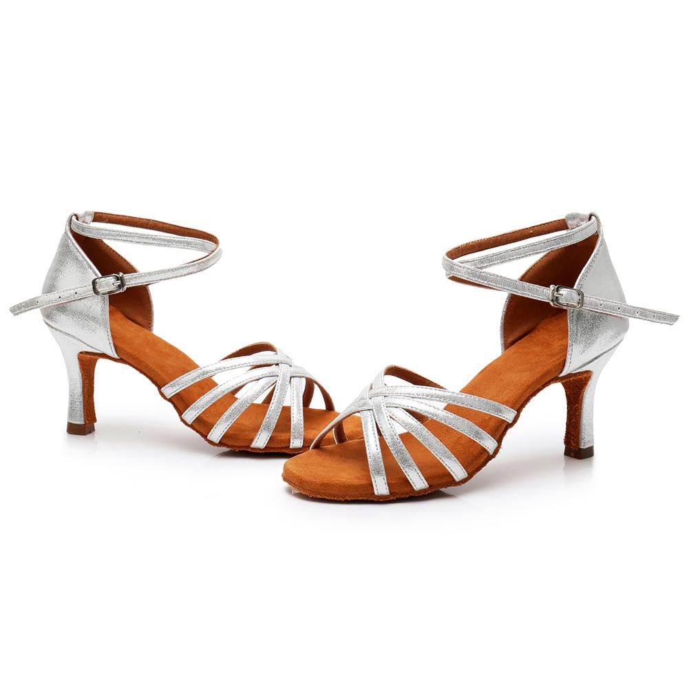 Latein Tanzschuhe Damen Damen Hoher Absatz Tango Salsa Ballroom Standard Tanzschuhe Absatz 7cm Indoor