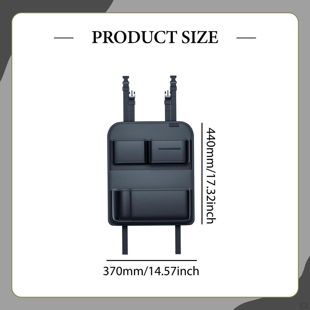 Hanging Car Back Seat Organizer Water Bottle Holder Universal Waterproof PU Leather Easy to Install