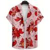 Cartoon Lobster Hawaiian Shirt Men Women Clothing Seafood Shirt Summer Holiday Shirt Short Sleeve Button Down Crawfish Shirts