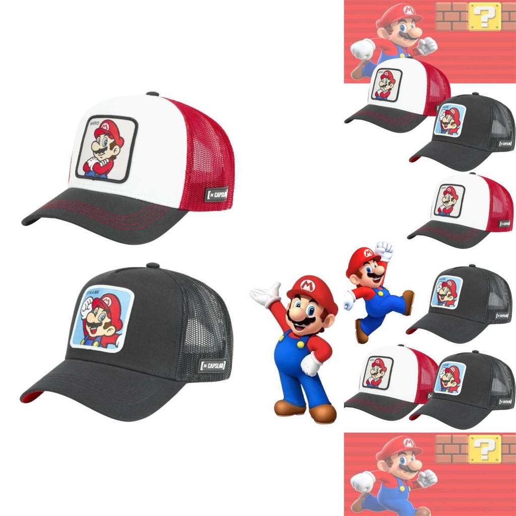 Mario Cartoon Baseball Cap Breathable Hip-hop Duck Tongue Cap For Summer