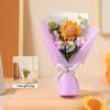 Knitted Knit Sunflower Plush Bouquet Cartoon Sunflower Flower Bouquet Toy  Valentine'S Day