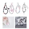 Fledermaus-Anhänger Handy-Schlaufen Schlüsselanhänger Kristall-Stern-Anhänger Kette Handy-Lanyard