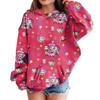 Sweatshirts For Teen Girls Hoodies Long Sleeve Drawstring Pullover Cute Printed Hoodie Top