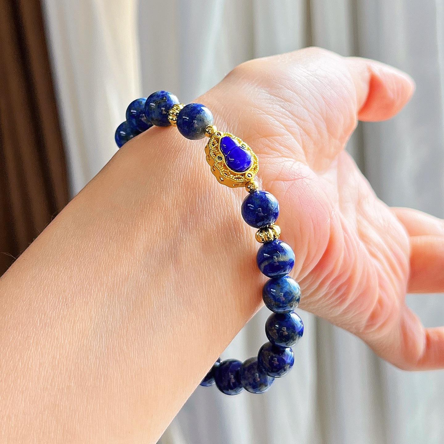 Retro High Quality Natural Lapis Lazuli Bracelet Bracelet Women