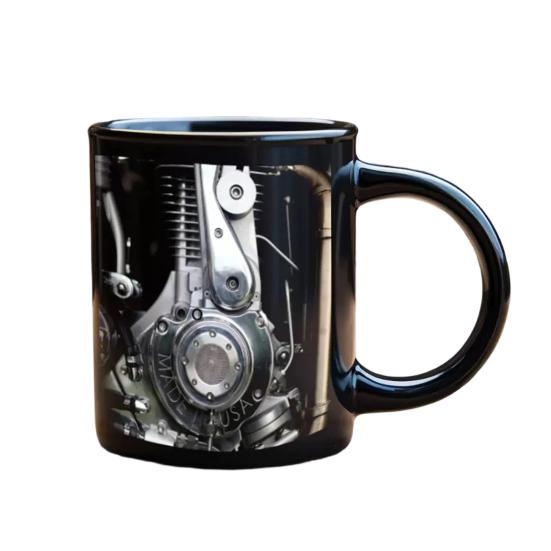3D Engine Print Mug Ceramic Coffee Cup Dishwasher & Microwave Safe Mechanic Workshop Drinkware Unique Gift for Car Enthusiasts Mechanics