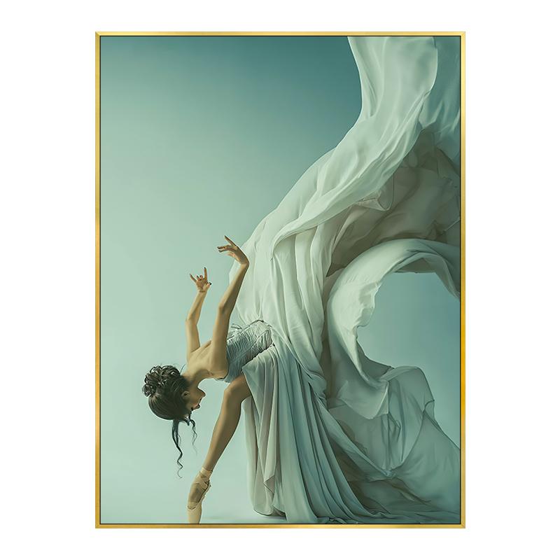 

Плакат с танцующей балетной девушкой, элегантная комната, современные декоративные картины, холст, настенная художественная картина для гостиной, домашний декор, эстетическая 40x60cm No Framed