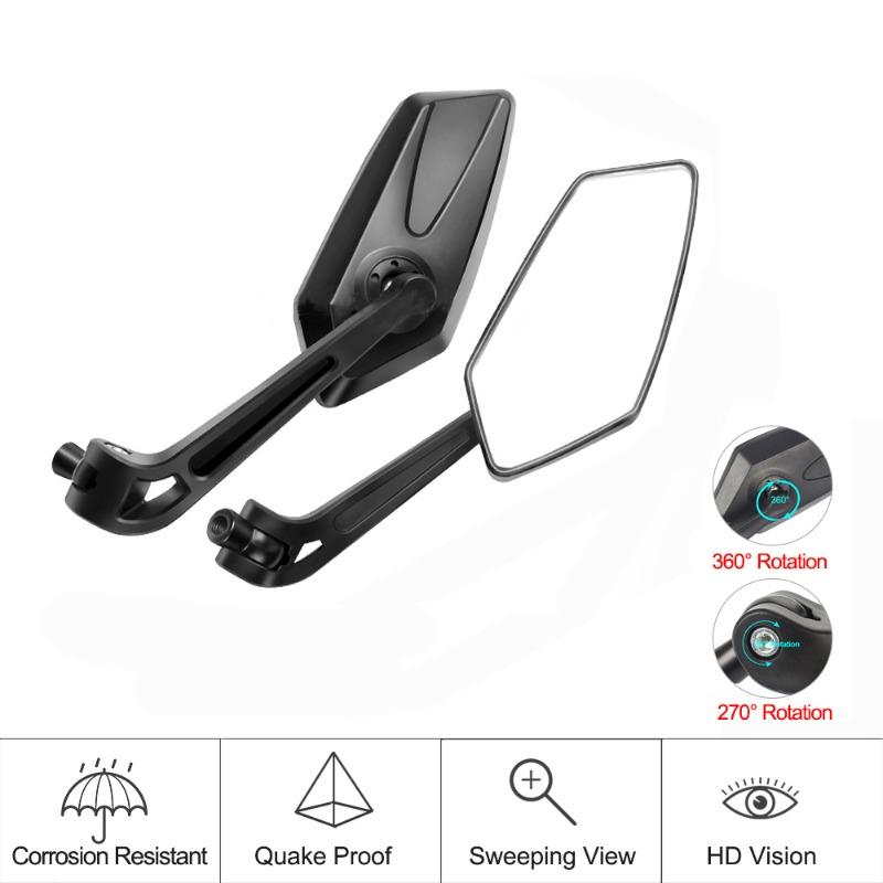Bike Rear View Mirror Reflector Adjustable Rotatable Handlebar Mirror Clear Rearview Electric Scooter Cycling Bicycle Accessorie