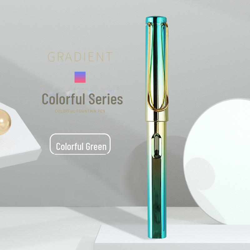 „Farbenfroher Schülerfüller mit auswechselbarer Tintenkapsel für Kalligrafie und richtige Schreibhaltung“