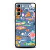 Phone Case Cover for Samsung Galaxy S25 Edge S24 S23 S22 S20 S21 FE Ultra S10 S10E Plus 5G Soft TPU Capas Blue Ocean Fish Capas