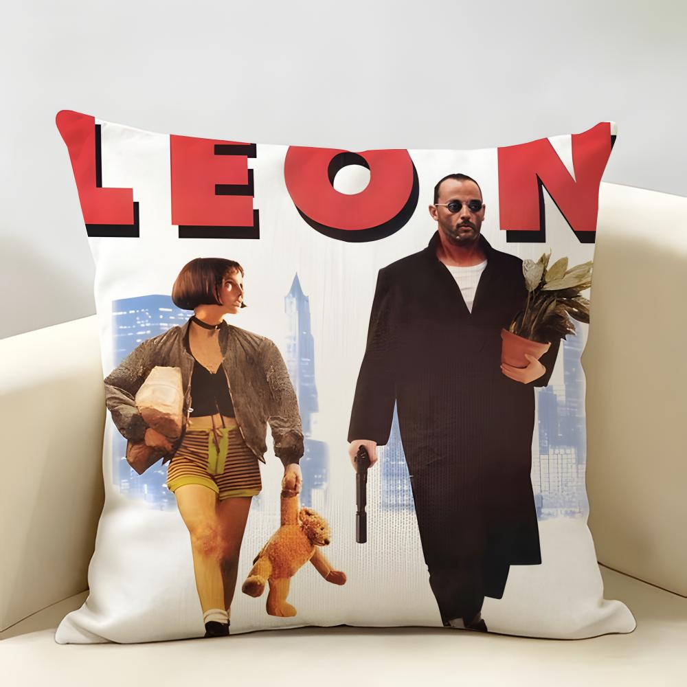 LLeon PPoster Classic Film Cushion Cover Natural Linen Organic Fabric DoubleSided Printing Room Sofa Decor Pillow Case