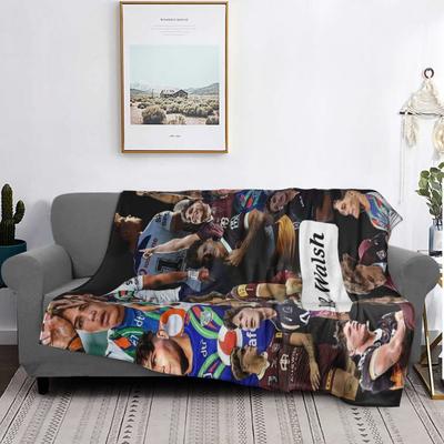 Reece Walsh Nrl Hot Collage Photos Blankets Soft Warm Flannel Throw Blanket Bedding for Bed Living Room Picnic Travel Home Couch
