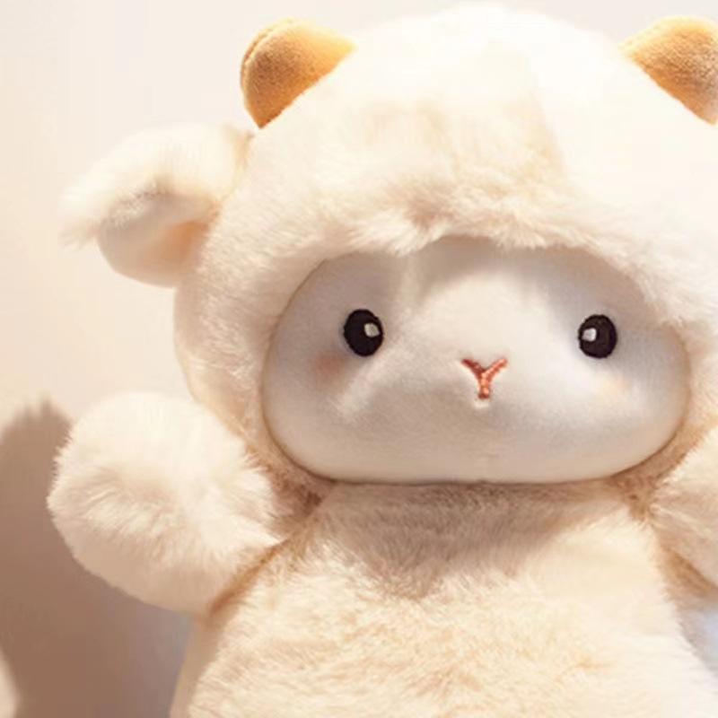 Niedliche Cartoon Polk Lamm Puppe Wurfkissen Mädchen Herz Schaf Plüschtier Mädchen Geburtstagsgeschenk