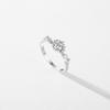Modian S925 Sterling Silver Zircon Ring: Elegant Korean-Style Women's Wedding Ring with Hollow Design.