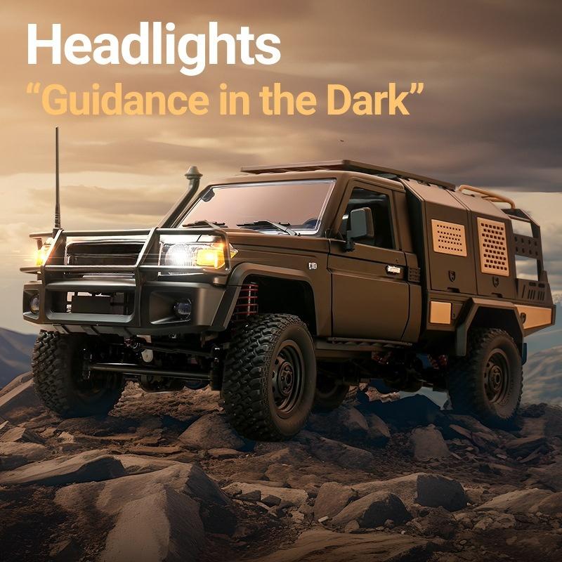 1/12 Full Scale RC Crawler 4-wheel Drive Off Road Remote Control Pickup Truck with Led Light Rechargeable Climbing Vehicle Hobby Toys for Boys Adult