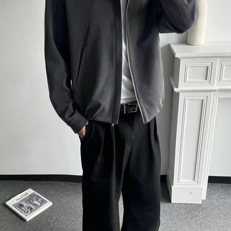 Herren Retro Japanische Yamamoto-Stil Jacke: Vintage, Used-Look, Lässiger Reversmantel für Frühling und Herbst.