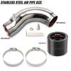 NIBBI High Flow CNC Air Filter 48mm Aluminum Curve Pipe Intake Manifold Kit for Honda Yamaha GY6 Scooter Engine Carburetor Inter