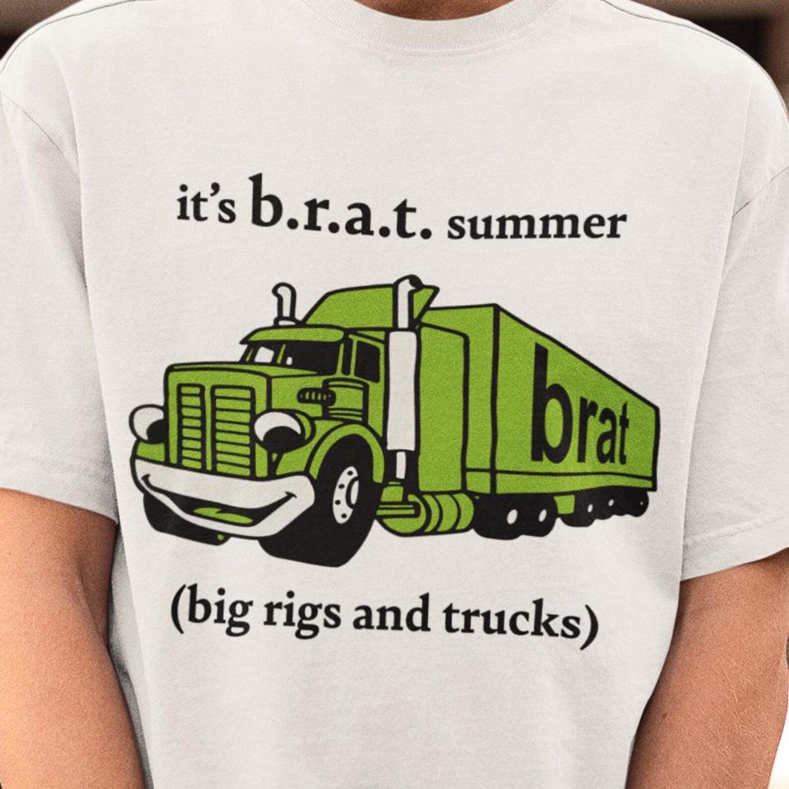 It s Brat Summer (Big rings and trucks) Tshirt, brat summer shirt, hot brat summer, y2k brat aesthetic tee, bratcore, green truck meme shirt 4XL