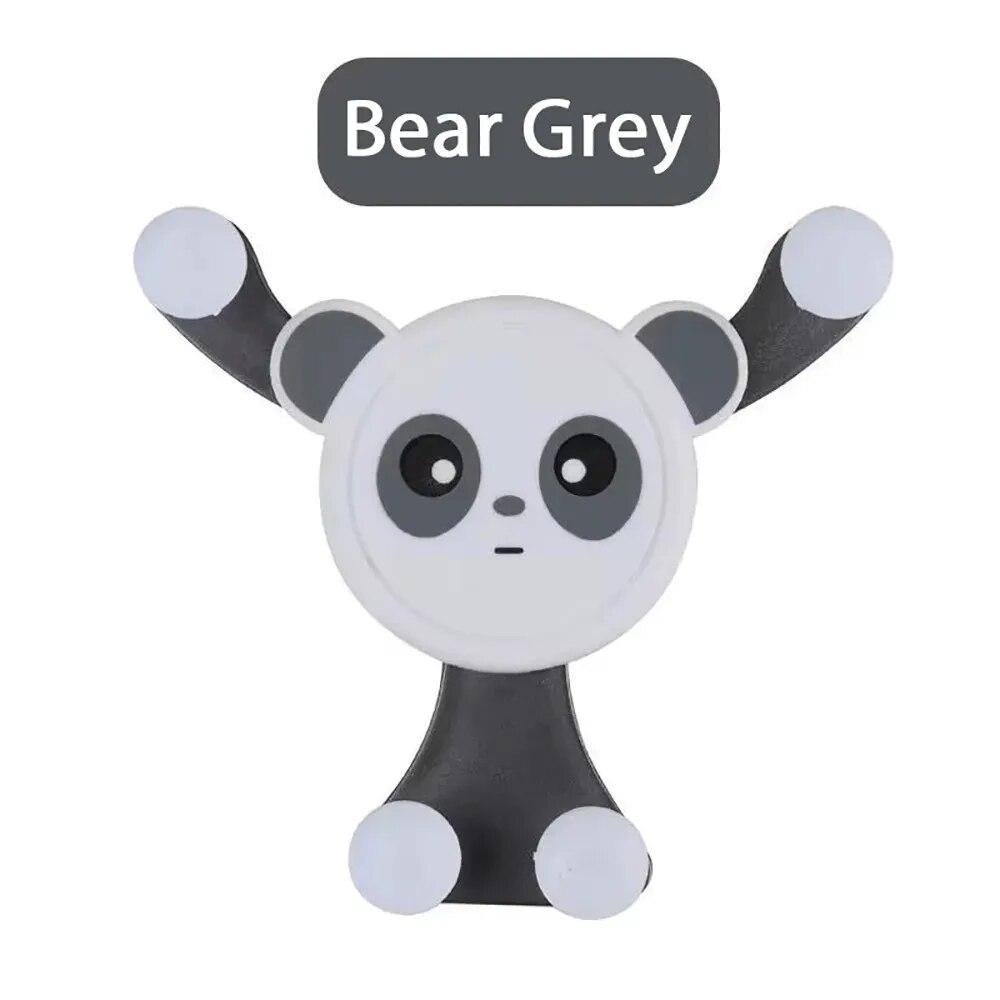 

Автомобильный держатель для мобильного телефона на вентиляционную решетку, универсальное крепление для мобильного телефона с вращением на 360° Bear Grey