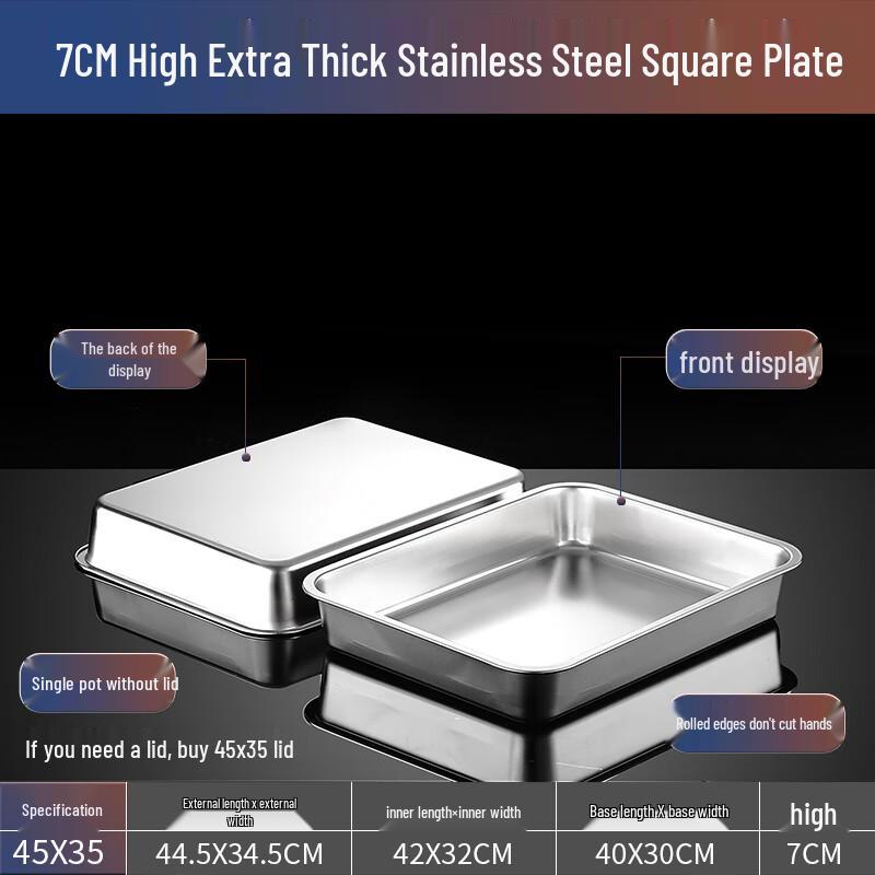 

2/1 GN Stainless Steel Rectangular Food Pan
