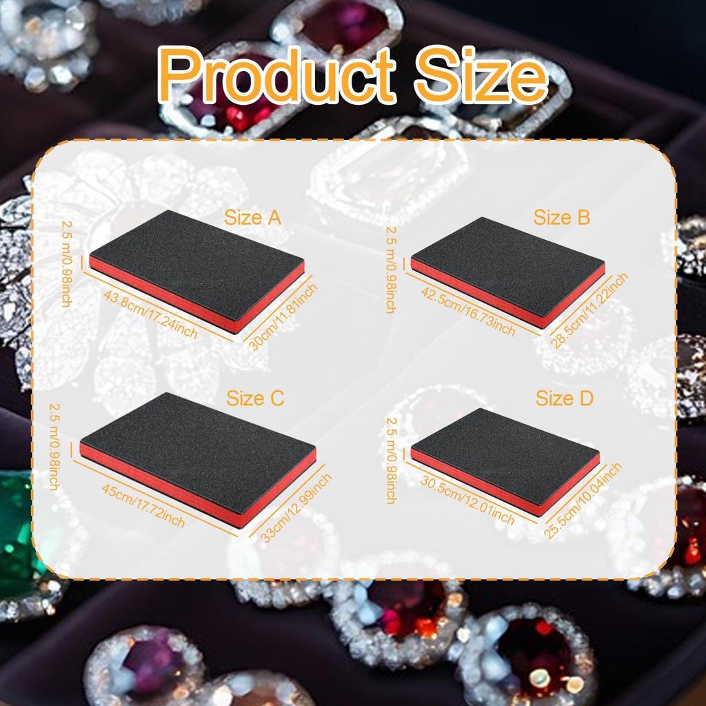 3 Pieces Tool Box Foam Inserts Easy To Use Professional Portable Removable for Transport Camera Case Padding Storage Toolbox