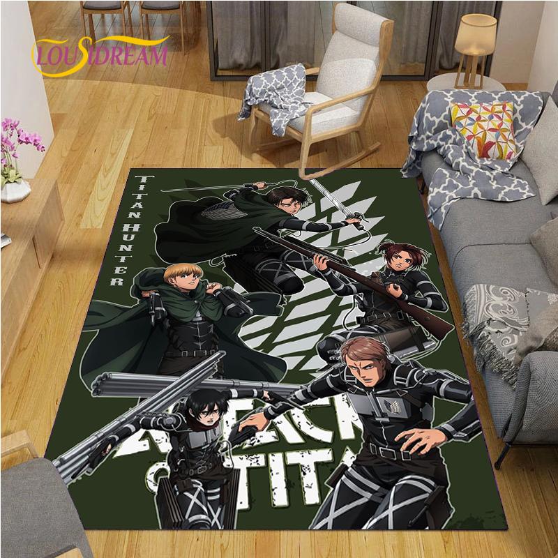 Attack On Titan Carpet for Living Room Bedroom Rug Kitchen Door Unslip Floor Mats Birthday Gift Photography Props Alfombra Rug