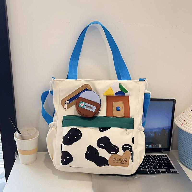 Летняя милая наплечная сумка-мессенджер с принтом коровы, студенческая сумочка, детская забавная косметичка, вместительная сумка для commuters