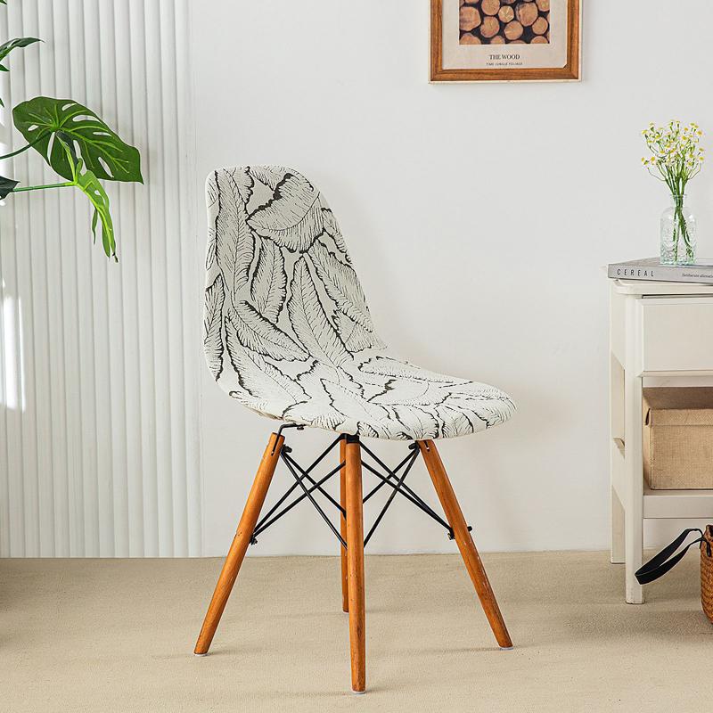 

Чехол для стула Shell с принтом, эластичные чехлы для стульев без подлокотников, съемные чехлы для мебели, банкетные чехлы для гостиниц