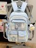 Schoolbag New Fresh and Sweet High-value Backpack Female Dopamine Transparent Pain Bag Japanese Junior High School Students Backpack Female