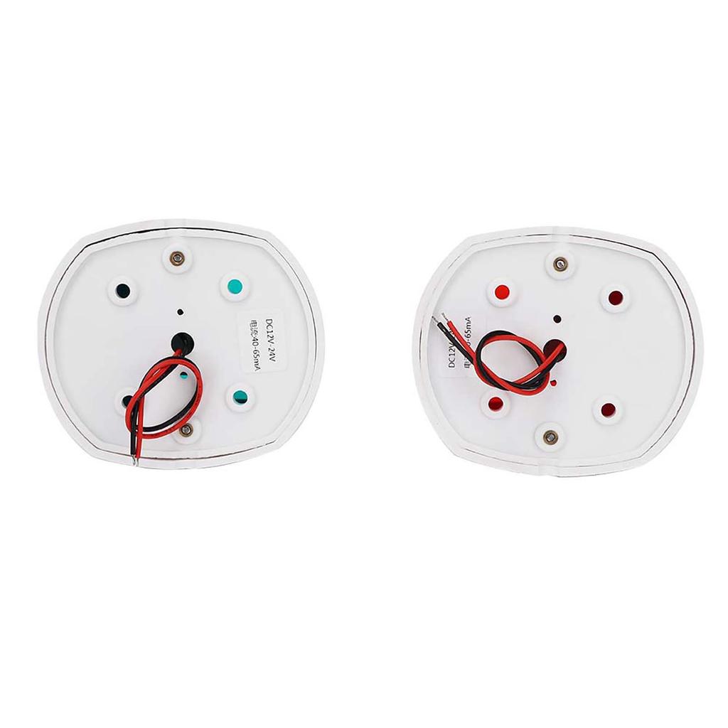 Pair of Signal Lamp Spherical Red Green LED Waterproof Boat Navigation Light  12V-24V 3W