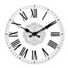 Retro Simple Roman Numeral Pattern Wooden Wall Clock Wall Clock Silent Quartz Clock (No Battery)