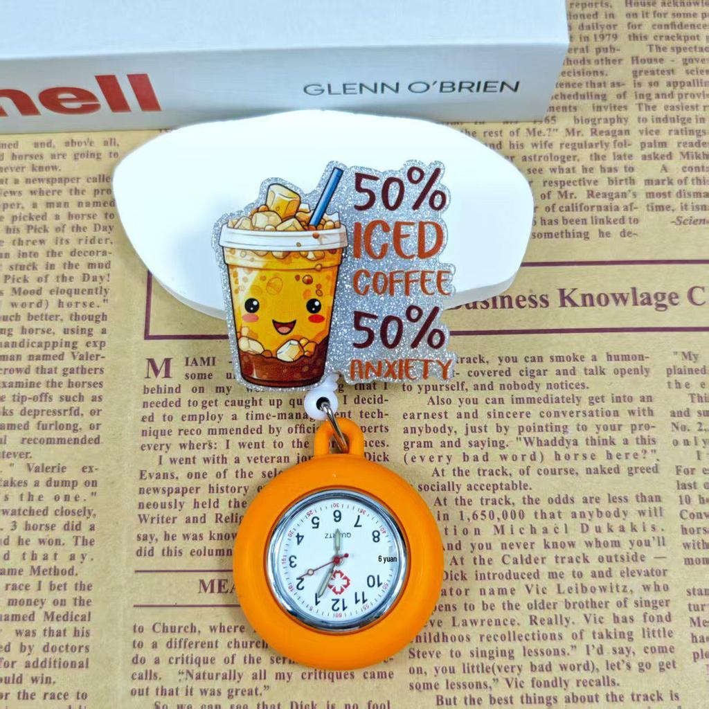 Shiny Cartoon Nurse & Doctor Badge Reel with Retractable PVC Pocket Watch Clip