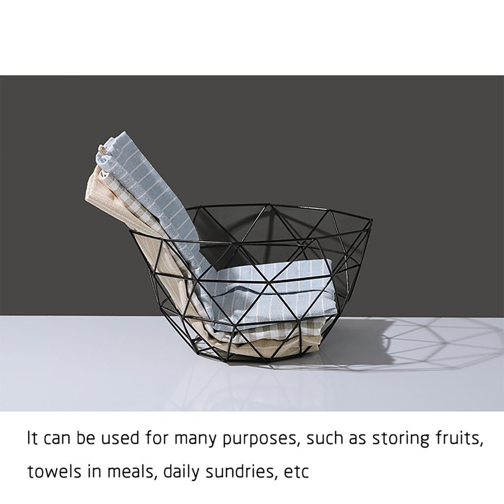 Wrought Iron Fruit Basket Creative Living Room Home Snack Storage Basket