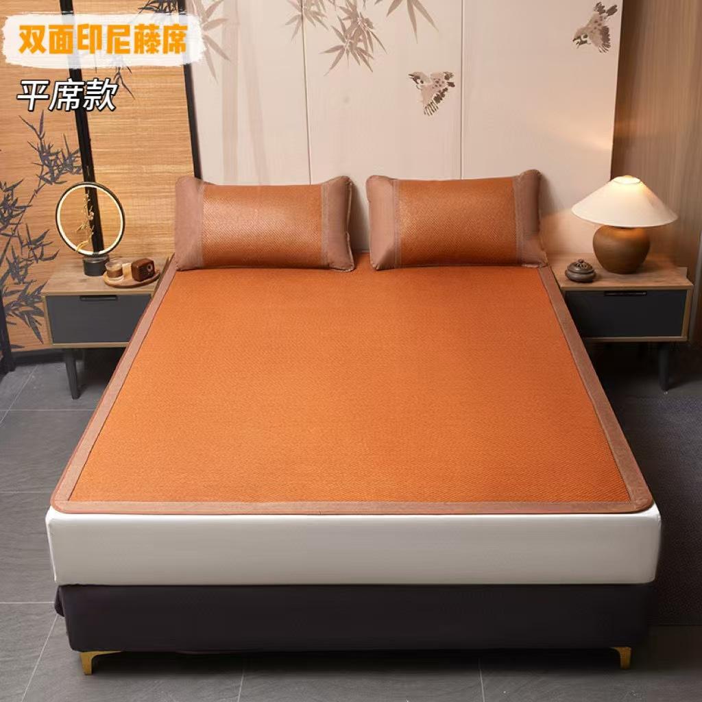

Double-Sided Natural Rattan Ice Silk Cooling Mat, Foldable Fitted/Flat Sheet, 2025 New Summer Air-Conditioned Mat for Home & Dorm 0.9x2.0m Mat Only