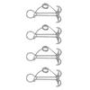4Pcs Awning Anchors Rope Tightener Deck Anchor Peg Spiral Tent Stakes for Camping Boat Hiking