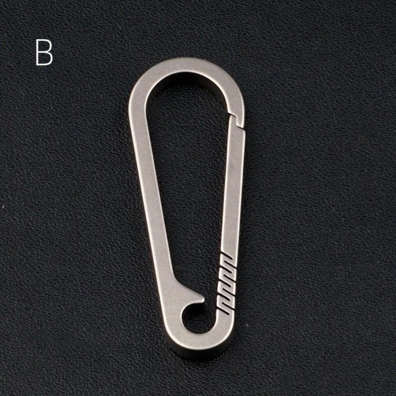 Spring Snap Hook Keychain Clip Titanium Alloy Outdoor Carabiner Tool for Camping