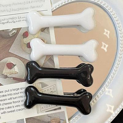 4 ks sponek do vlasů pro dívky ve tvaru kosti, protiskluzové sponky, nástroj na styling hustých i jemných rovných vlasů, narozeniny