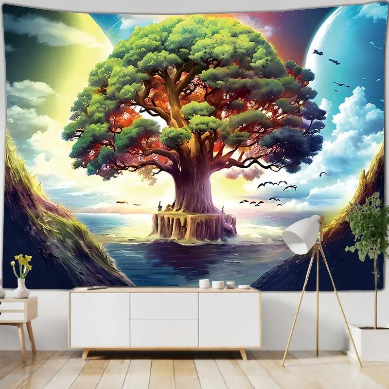 Home Wall Decoration Tapestry Forest Deer Background Office Living Room Tapestry