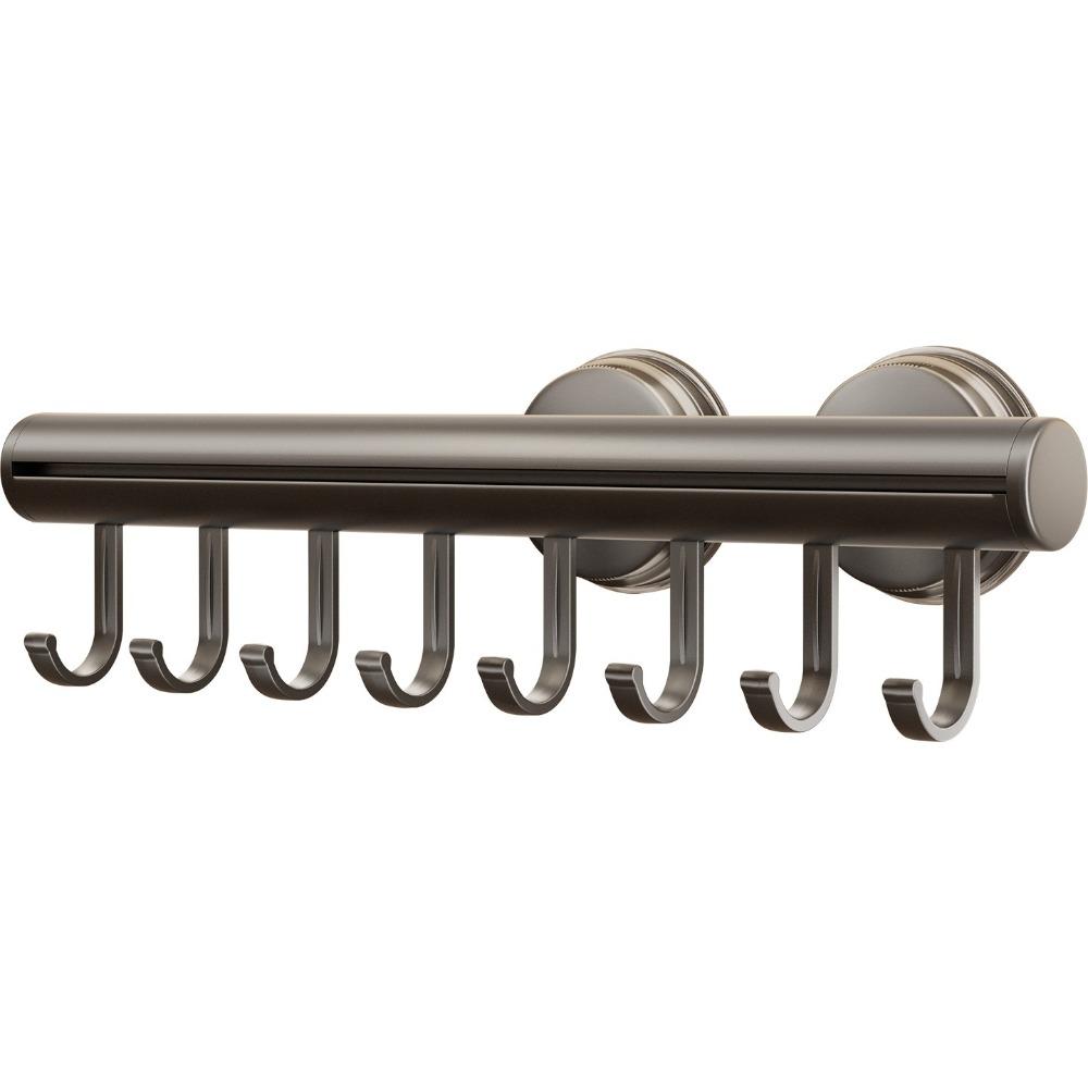 Adjustable Suction Cup Hook Space Saving Pull-Out Clothes Hanger Scarf Tie Rack  Closet Storage