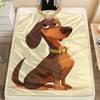 Puppy Print Flannel Blanket, High Quality Comfortable for All Seasons, Home Decor, Warmth and Comfort, Perfect for Christmas Gifts
