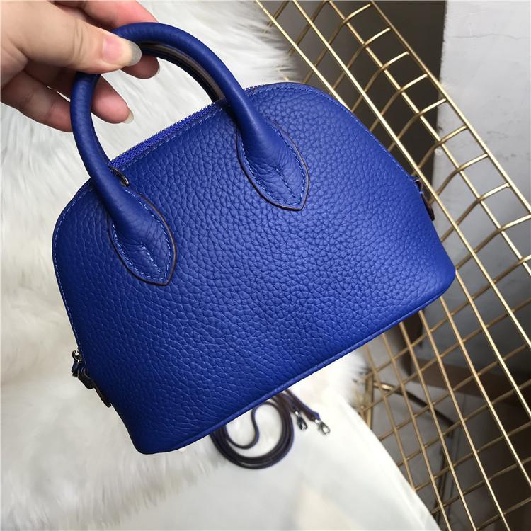 Borsa a tracolla singola in pelle bovina di prima qualità con motivo a litchi, mini borsa piccola portatile da donna