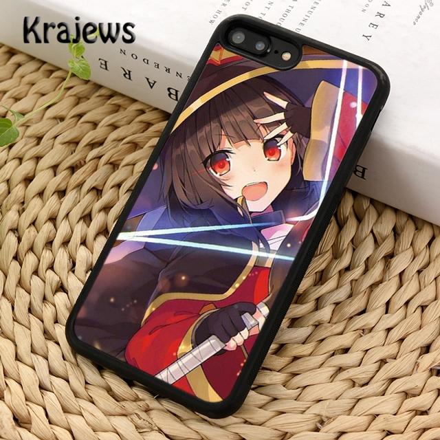 Krajews Anime Konosuba Megumin Handyhülle Cover Für iPhone 14 5 6s 7 8 plus X XR XS 11 12 13 pro max Samsung Galaxy S21 S22ultra
