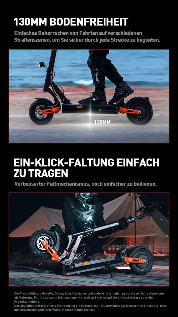 JOYOR T6E(ABE) Electric Scooter 500W Motor, 48V 18Ah Battery, 70KM Range, 10" Off-Road Tire, 20KM/H Speed Foldable E-Scooter