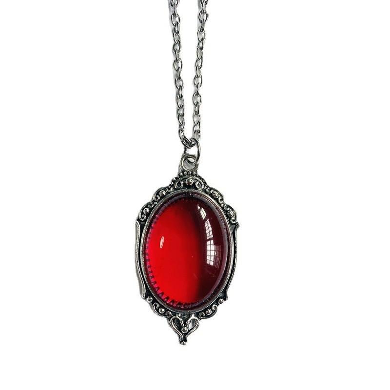 Fashion Quartz Crystal Pendant Necklace With Alloy Cross Chain For Men Women