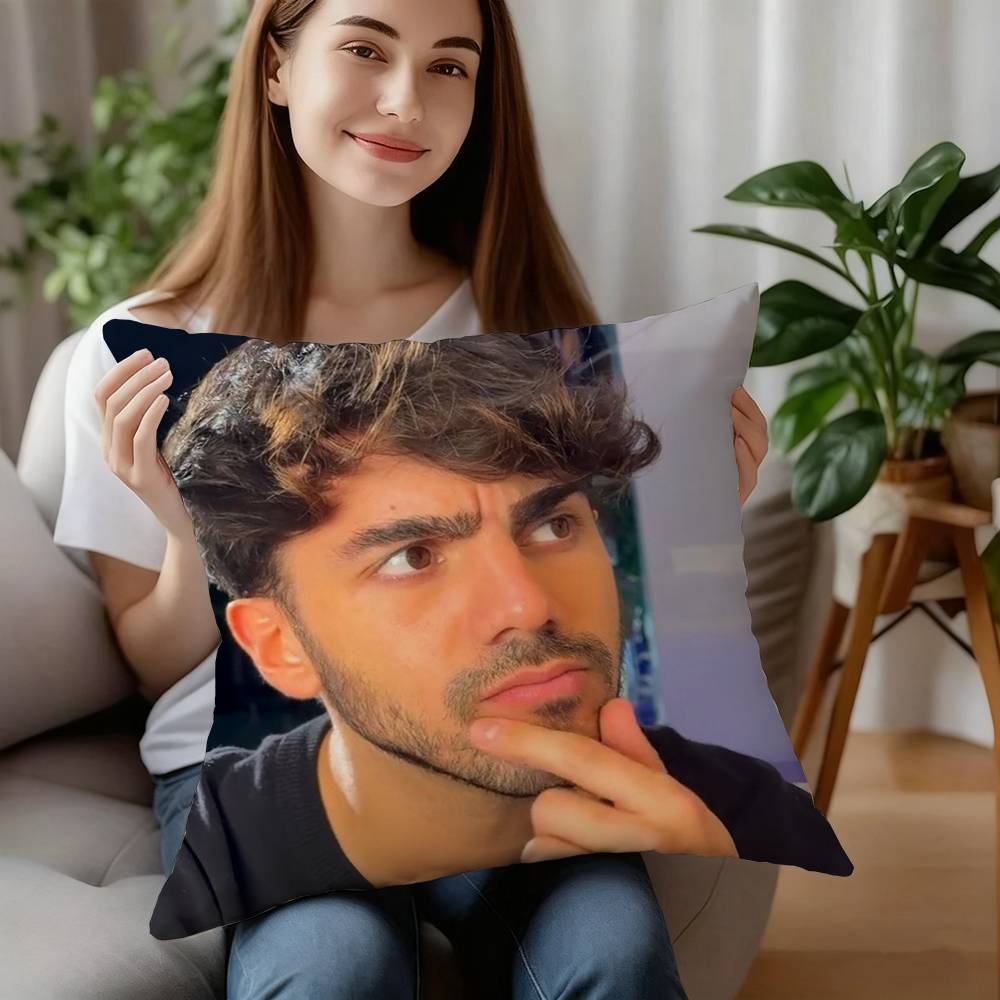 Internet Celebrity Fede V-Vigevani Pillow Case Plush Fabric Soft Pillowcase Double Sided Print Cushion Cover Household Gifts